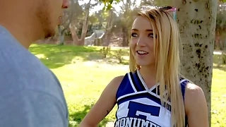 blonde Petite High School Cheerleader Fucks Guy From Craigslist blowjob